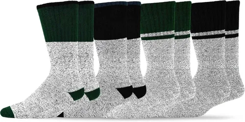 Vista 20 de Calcetines térmicos de invierno de algodón reciclado de peso pesado respetuoso del medio ambiente Multi par para mujeres y hombres 2 pares-camuflaje