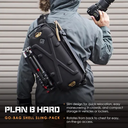 Vista 2 de HAZARD 4 Plan B - Bolso de hombro con carcasa rígida, Bolso táctico para cámara, Tejido modular militar