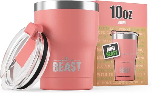 Vista 50 de Beast Vaso de 10 oz de Acero Inoxidable con Aislamiento al Vacío para Café y Hielo de Doble Pared Termo de Viaje (Blanco Ártico)