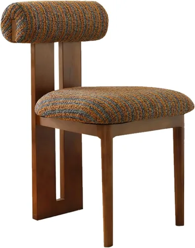 Vista 16 de Juego de sillas de comedor de madera, sillas de comedor tapizadas, silla de cocina con patas de silla de madera maciza, para restaurantes, salas