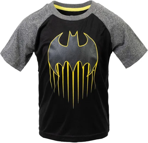 Vista 2 de DC Comics Paquete de 3 camisetas de la Liga de la Justicia Batman Superman Flash Athletic