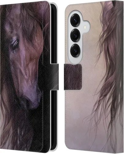 Vista 143 de Head Case Designs Officially Licensed Laurie Prindle A Morgan Christmas Western Stallion Leather Wallet Case Compatible with Samsung Galaxy A07 4G