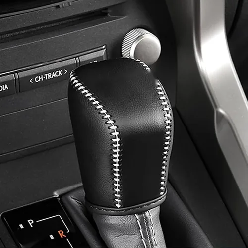 Vista 41 de Great-luck Funda Protectora de Perilla de Palanca de Cambios Automática de Cuero Genuino con Moldura, Accesorios Interiores Personalizados