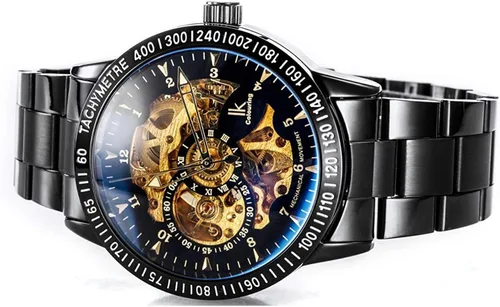 Vista 4 de Carrie Hughes Men's Steampunk Photochromic Glass Automatic Stainless Steel Watch 98226