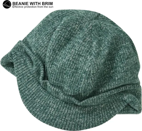 Vista 3 de Gorro de invierno para hombres y mujeres, gorro de punto cálido, gorro de punto sólido, elástico, diario