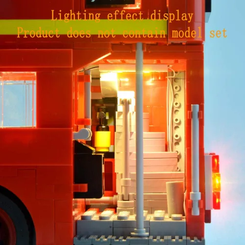 Vista 7 de GEAMENT Versión actualizada 10258 Kit de luces para Creator Expert London Bus compatible con el modelo de bloques de construcción Lego 10258