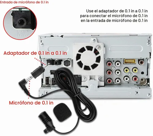 Vista 6 de Micrófono de coche de 0.1 in Micrófono de montaje externo de 16 pies