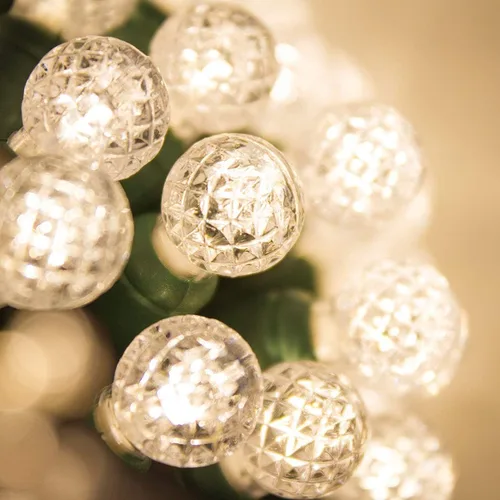 Vista 11 de Wintergreen Lighting Guirnalda de luces LED color frambuesa de 24 pies, color dorado