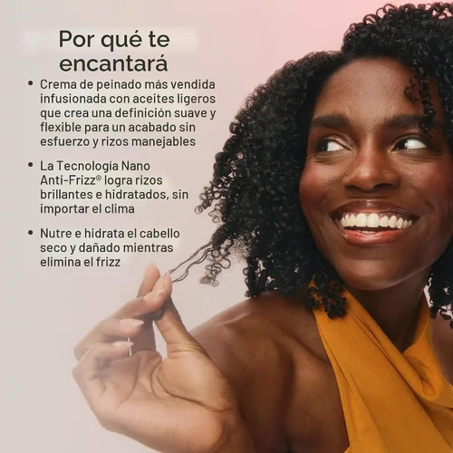 Vista 8 de Ouidad Advanced Climate Control - Crema para peinar, 2 onzas líquidas, Crema Ligera para Rizos para cabello rizado, rizos brillantes, hidratados