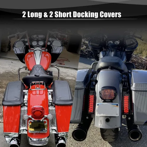 Vista 8 de Goldfire Kit de cubiertas de hardware de acoplamiento Harley con imán desmontable tapas de 4 puntos para Touring Street Glide, Electra Glide, Road