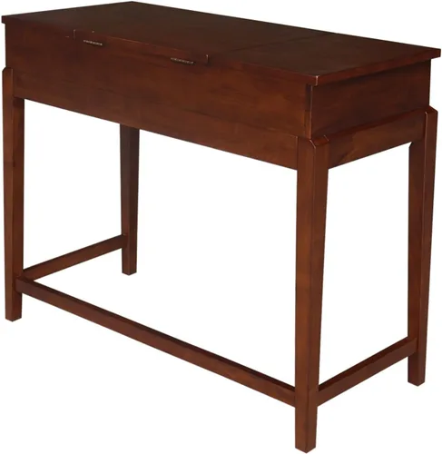 Vista 4 de International Concepts - Mesa de tocador con banco de tocador Esspresso