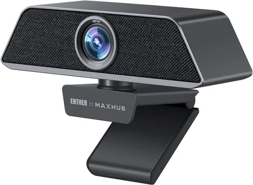 Vista 9 de Enther Cámara web MAXHUB 4k, cámara web con micrófono para computadora con micrófono con cancelación de ruido, enfoque automático rápido