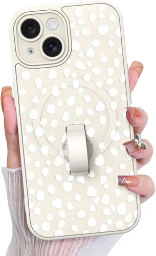 Vista 191 de KANGHAR Compatible con iPhone 17 Pro Case Spot Pattern - Negro Mancha rosada negra