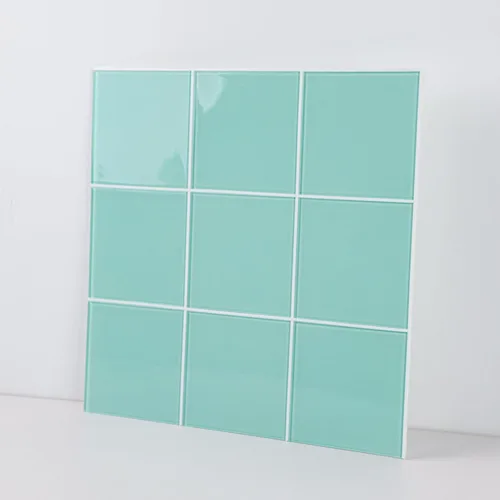 Vista 12 de Azulejo de vidrio negro para despegar y pegar, 12 x 12 pulgadas cuadrado de vidrio de mosaico para pared de cocina y baño (5 hojas, 5 pies cuadrados)