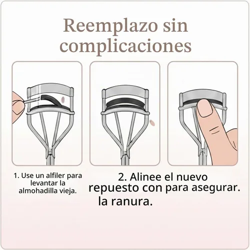 Vista 8 de Compatible con almohadillas de repuesto para rizadores de pestañas Recambios de repuesto de silicona solo aptos para almohadillas de repuesto