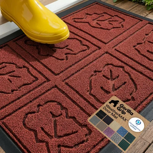 Vista 84 de Gorilla Grip - Tapete WeatherMax todo terreno 100% impermeable, caucho natural, resistente a manchas y decoloración, interior y exterior, fácil