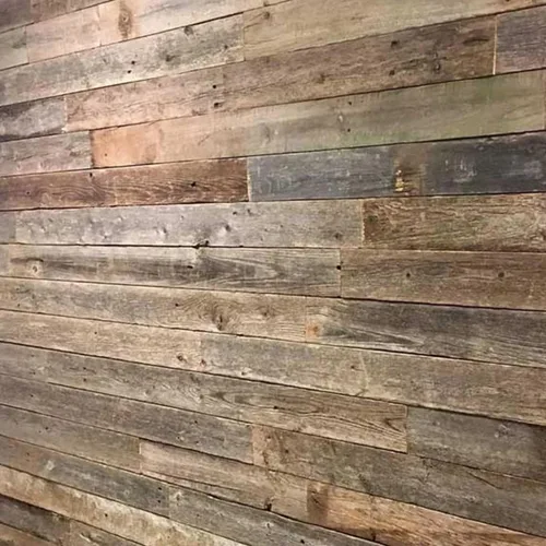 Vista 6 de Rockin' Wood Tablones de Madera Real con Aplicación de Clavos, Rústica Recuperada Naturalmente Desgastada, Madera de Granero, Paneles Decorativos