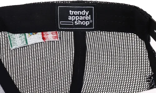 Vista 7 de Trendy Apparel Shop XXL Hecho En Mexico Eagle 3D Bordado Flatbill Snapback Mesh Cap