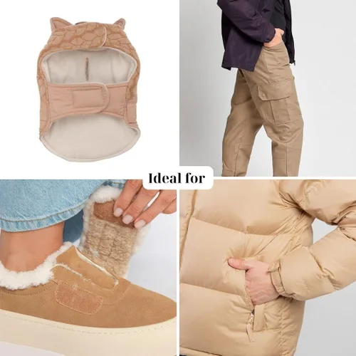 Vista 4 de Cierre de Gancho y Bucle de 1 Pulgada Beige - Cinta de Gancho y Bucle de Nylon No Adhesiva - Longitud de 1 Yarda - Para Tela, Bolsas