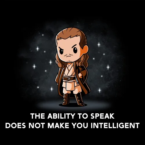 Vista 2 de TeeTurtle Star Wars - Camiseta relajada con la capacidad de hablar no te hace inteligente para mujer