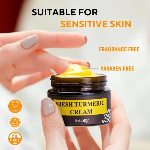Vista 4 de Crema de cúrcuma fresca con cúrcuma cosechada después de 9 meses (1.8 oz)