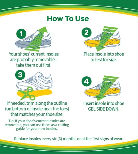 Vista 8 de Dr. Scholl's Plantillas deportivas (paquete de 2)/ Absorción superior de impactos y soporte de arco para reducir la fatiga muscular y el estrés