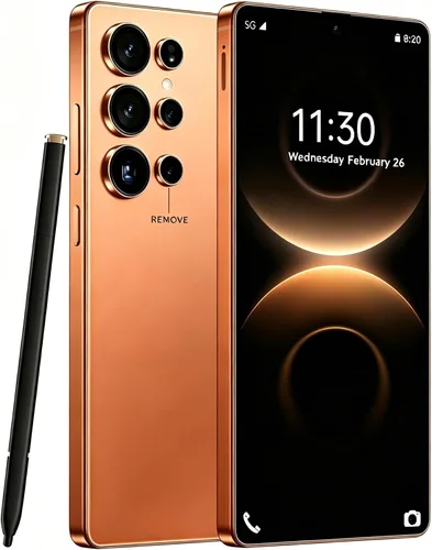 Vista 17 de Teléfonos desbloqueados C25 Ultra 8GB+256GB Android 14 teléfono Rosa