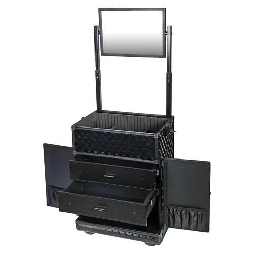 Vista 6 de Shany Rebel Series Pro Artistas de maquillaje Rolling tren y Trolley Case