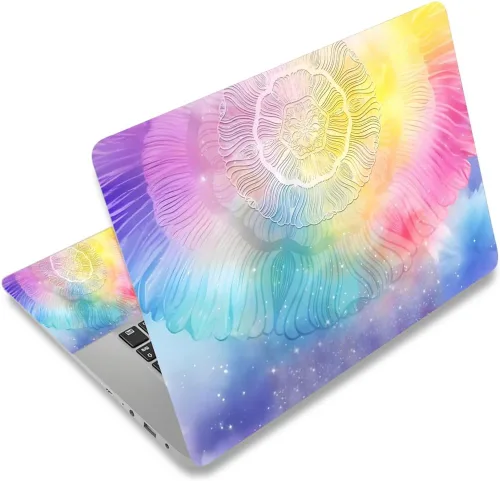 Vista 16 de Adhesivo para laptop de 12.1-15.6 pulgadas, calcomanía reutilizable universal de vinilo para laptop, protector de arte impermeable en color panal
