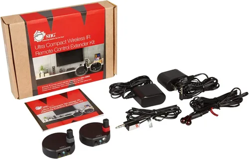 Vista 8 de SIIG Kit repetidor extensor de control remoto inalámbrico ultra compacto IR - 200M (CE-RC0014-S1) Control AV equipment through cabinets, walls or