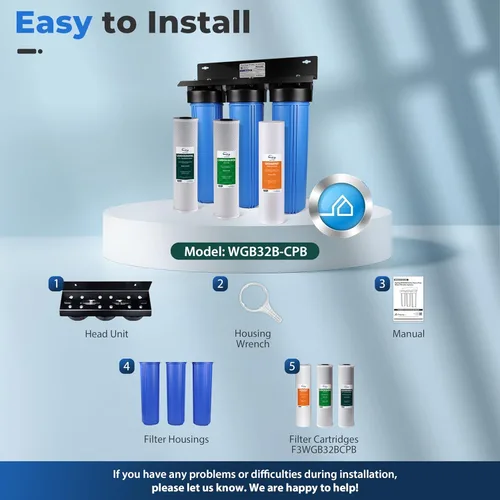 Vista 8 de iSpring Sistema de filtro de agua para toda la casa de eliminación de plomo probado por SGS, reduce sedimentos, cloro y hasta un 99% de plomo