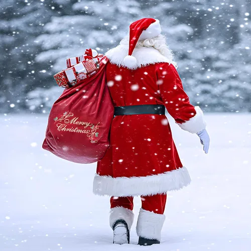 Vista 3 de Disfraces de California de los hombres Papá Noel Bolsa