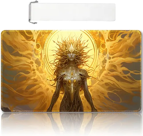 Vista 10 de Tapete de juego MTG cosido de alta calidad con zonas y parte trasera de goma antideslizante, tapete de juego TCG para MTG y otros juegos de cartas