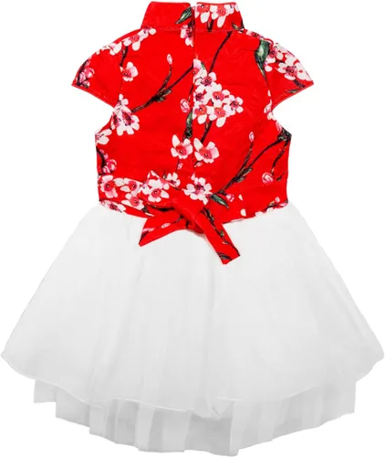 Vista 2 de LittleSpring Vestido de fiesta de niña vestido chino de princesa Qipao