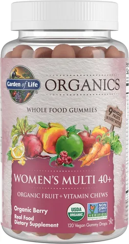 Vista 5 de Garden of Life Organics Kids Gummy Vitaminas – Frutas – Certificado Orgánico y Orgánico Mujeres 40+ Vitaminas Gomitas – Berry