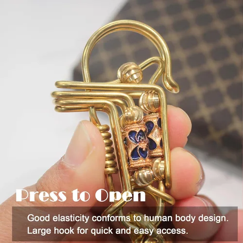 Vista 4 de Cute Carabiner Clip, Keychain Accessories Aesthetic, Heavy Duty Snap Hook Key Fob, Handmade Birdie Keyring