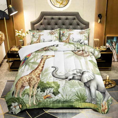Vista 22 de QOOMO Edredón floral de gato tamaño Twin, juego de ropa de cama de gato rosa para niños, adolescentes y niñas, juego de ropa de cama de 3 piezas