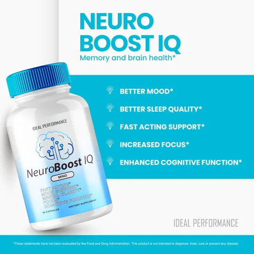 Vista 3 de (2 unidades) Neuro Boost IQ Suplemento Brain Pills Mind Ben Carson Neurobooster Neuroboostiq (120 cápsulas)