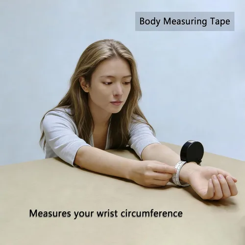 Vista 5 de Cinta métrica perfecta para el cuerpo, cinta telescópica automática de 60 pulgadas, cinta métrica retráctil de doble uso para cuerpo: cintura