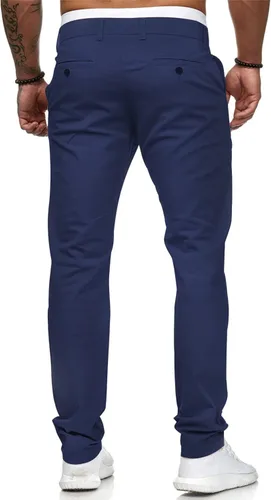 Vista 3 de HUNGSON Jeans ajustados casuales para hombre, con teñido elástico, recto, a la moda