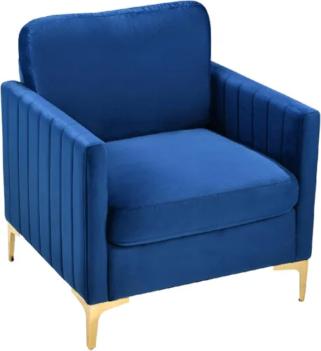 Vista 8 de Juego de sillas de acento de terciopelo, 2 sillas modernas de acento con patas de metal dorado, silla de lectura tapizada, pequeño sofá para sala
