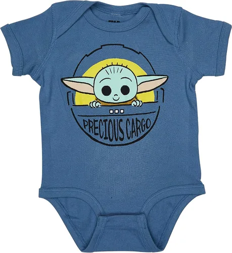 Vista 3 de Star Wars baby-boys Baby Yoda Bodysuit Three Pack Baby Clothes