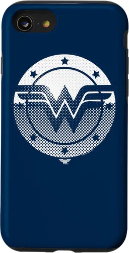 Vista 18 de Wonder Woman Funda con logotipo de escudo de medio tono para iPhone 17