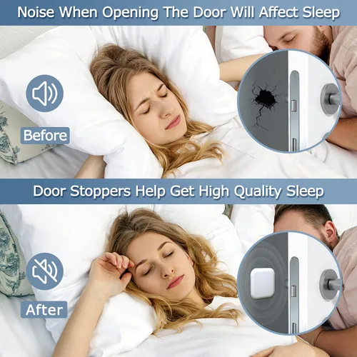 Vista 5 de Topes de Puerta Protector de Pared Protector Amortiguador Pomo de Puerta Mango de Puerta Parachoques Autoadhesivo Silenciador Goma Suave Almohadilla