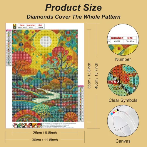 Vista 2 de Acudotr Kits de pintura de diamantes para adultos, kits de arte de diamantes 5D para principiantes, kits de pintura de diamantes de taladro completo