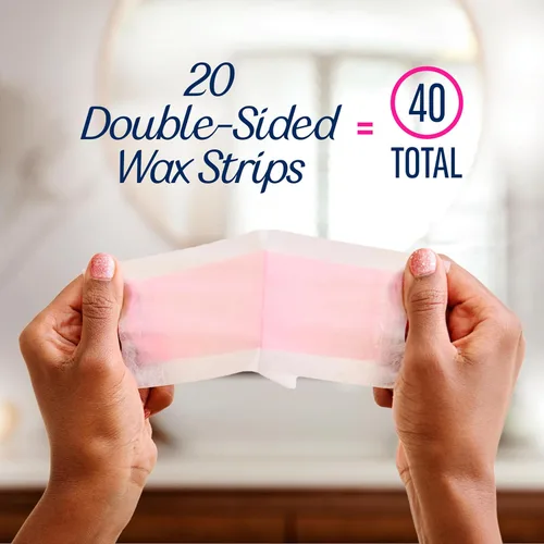 Vista 4 de VEET Tiras de cera de azúcar para depilación corporal de mujer, kit de depilación de bikini, púbico, dermatológicamente probado para áreas