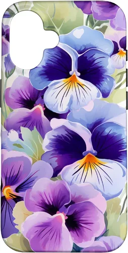 Vista 32 de Pansy Flower Pattern Floral Case for iPhone 17