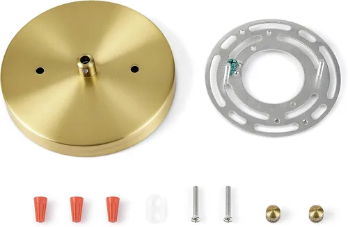 Vista 10 de BRIGHTTIA Kit moderno de toldo poco profundo de 5 pulgadas con herrajes, negro mate, conversión de luz colgante para enchufar a cable duro, piezas