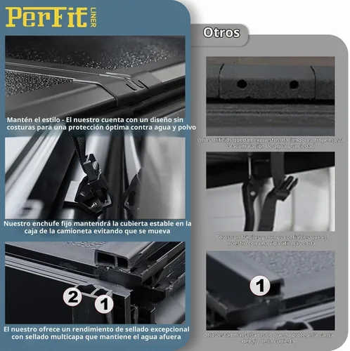 Vista 5 de Perfit Liner Cubierta rígida de tres pliegues para Toyota Tundra 2000-2006
