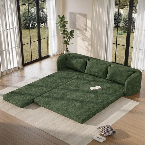 Vista 41 de Vesgantti Sofá modular sin hueso de 114 pulgadas, moderno sofá de 5 plazas en forma de U con 2 otomanas y asientos profundos, sofás de nube